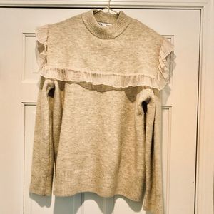 ZARA Light Camel Sweater in Size Small